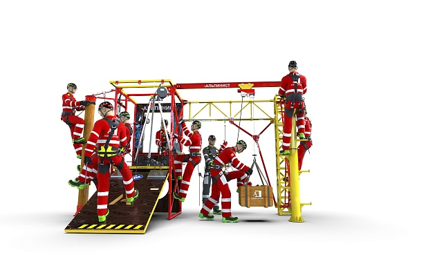 г. Волжский. В  ПАО «РусГидро» - «КорУнГ» был установлен учебно-тренировочный полигон "Альпинист-02-02"